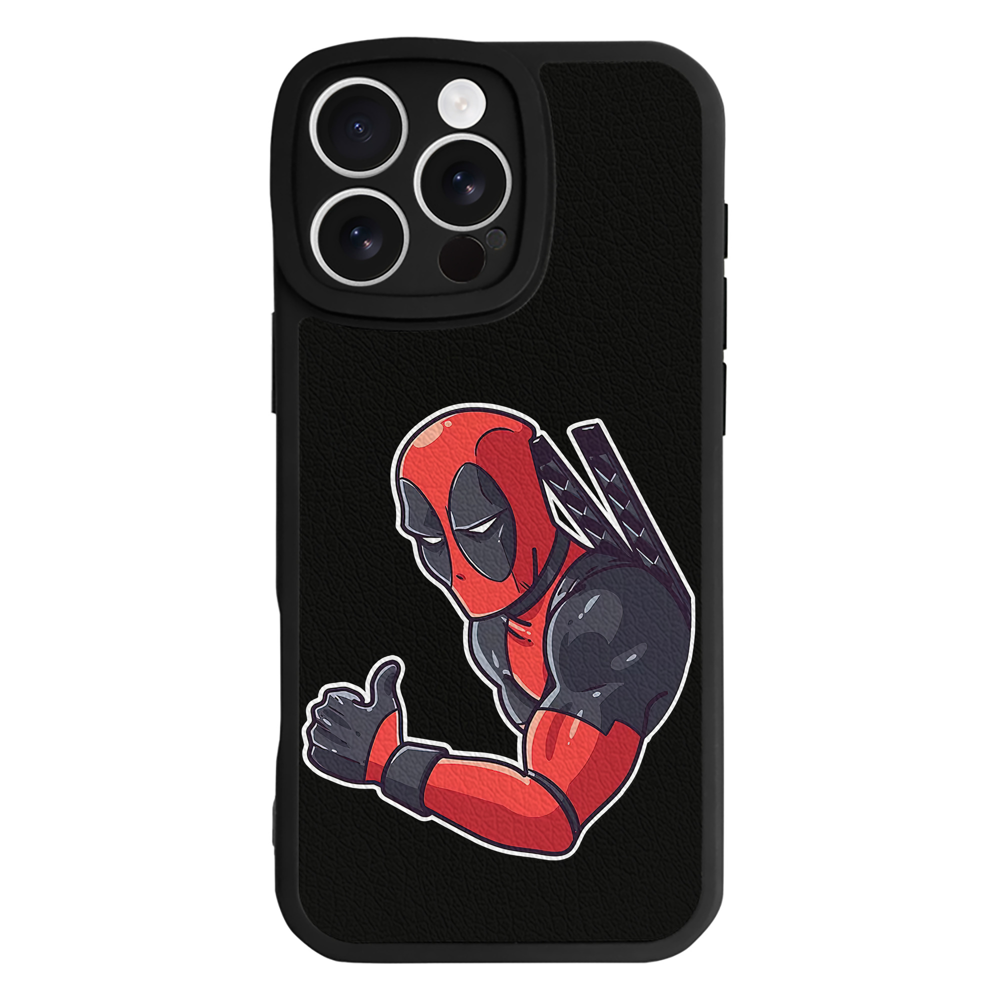 （画像用） Deadpool デッドプール 【iPhone 16シリーズ対応】シリコンスマホケース（レザー調） 材質：シリコン